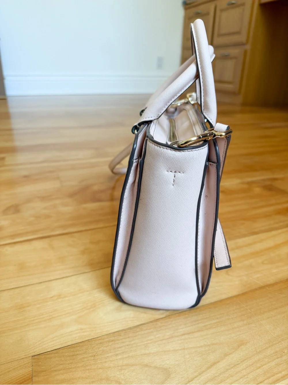 Tory Burch Blush Pink Robinson Satchel with Gold Hardware